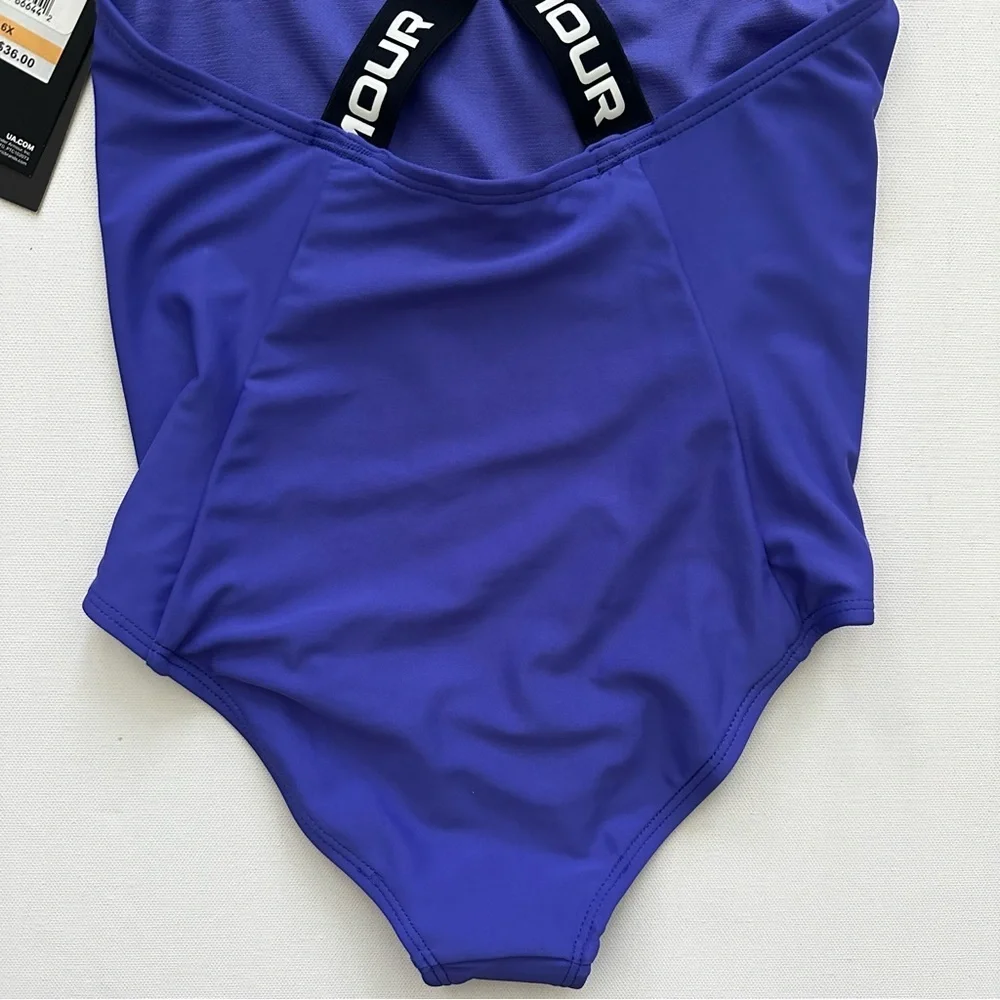 Under Armour Girls' Royal Purple One-Piece Swimsuit Size 6X